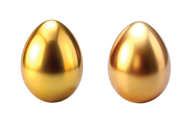 Golden Egg (Fantasy Style): Shiny golden egg with smooth metallic surface, fantasy feel PNG