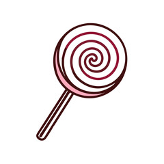 Swirl lollipop candy on stick sweet sugar