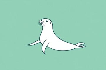 Line design logo of a seal
