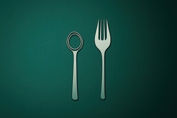 Line logo of a spoon and fork