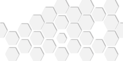  white hexagons arranged in a repeating honeycomb structure design creating a modern and abstract geometric design for visual appeal.