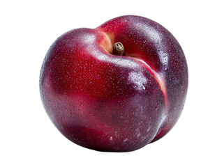 fresh plum on transparent background