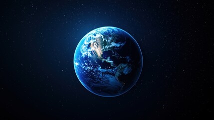 Fototapeta premium Stunning view of Earth from space with starry background