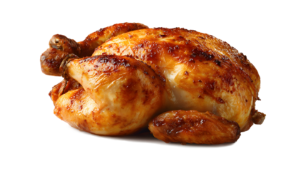 Poultry Roast Chicken isolated on a white background
