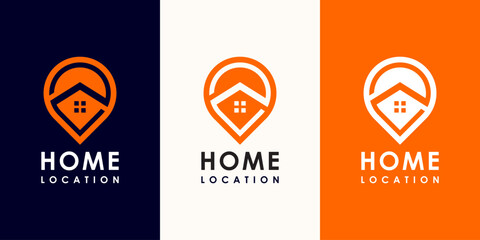 pin home logo vector design
