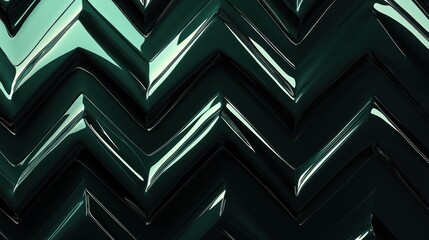 A dark teal zigzag pattern with glossy highlights creating a modern and abstract visual texture design