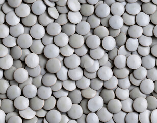 Layered Pattern of Flat Ivory Circles Background