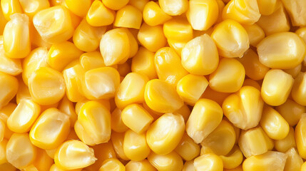 Sliced yellow corn on a white background , cooked corn agricultural product