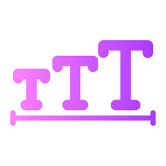 text size gradient icon