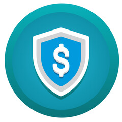 Secure dollar icon representing financial safety and protection