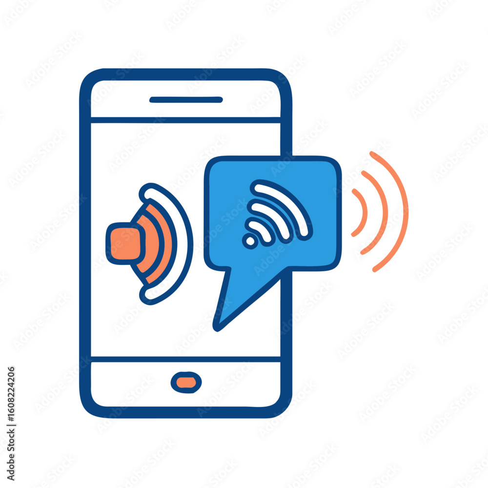 Poster a sleek smartphone showcases the modern convenience of wireless communication. the image shows a mob