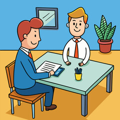 business people working in office