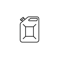 Simple line art icon of a fuel canister or jerry can