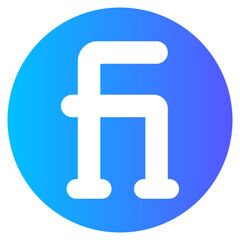 Obraz premium ligature gradient icon