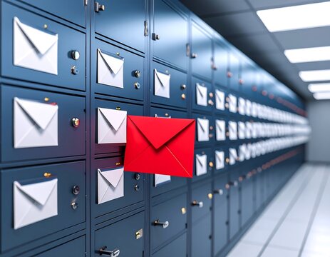 Server room with mail