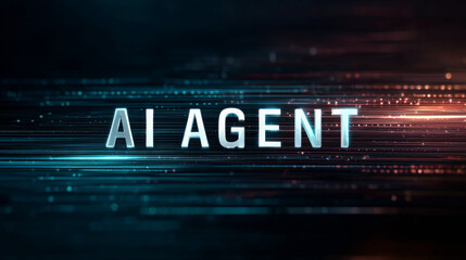 Obraz premium Abstract digital background with glowing lines representing AI technology and innovation, creating futuristic atmosphere