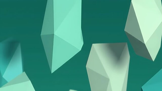 Abstract polygons falling
