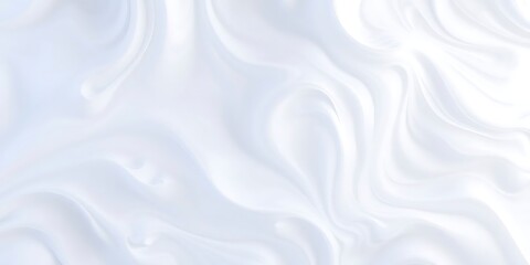Fototapeta premium Soft, abstract background featuring swirling white and light blue textures, resembling silk or liquid.