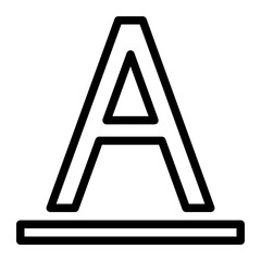 typography line icon