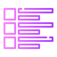bullet list gradient icon