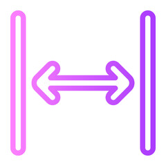 distribute spacing horizontal gradient icon