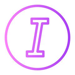 italic gradient icon