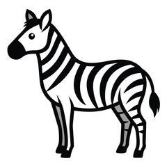 Solid color Zebra animal vector design
