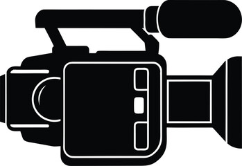 Camcorder with Microphone Vector