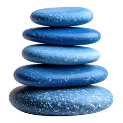 Zen Balance: A stack of serene, smooth, blue stones evokes a sense of tranquility, balance, and natural harmony.