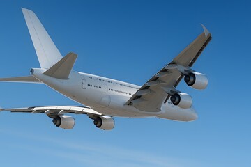 Obraz premium Passenger Airplane Flying in Clear Sky