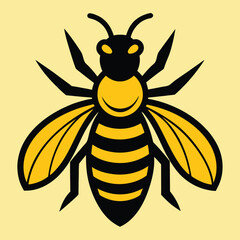 Solid color Yellowish Cuckoo Bumblebee (formerly Fernald’s Cuckoo Bumblebee) animal vector design