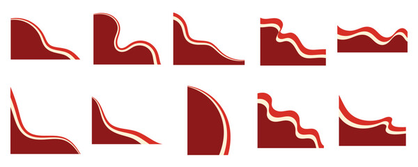 Indonesian Flag Border Corner