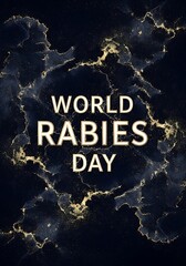 Elegant World Rabies Day Awareness Design with Abstract Marble Background Theme