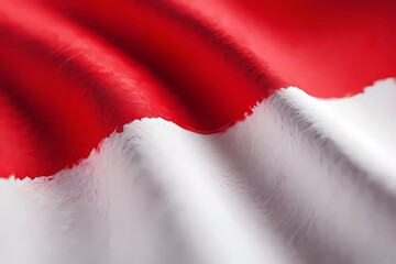 Indonesian Flag in Motion A Detailed Closeup