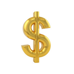 Obraz premium A shiny, golden dollar sign symbol