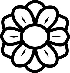 icon vector flower design, with various design shapes, with a hand drawn black outline style for summer and flower.