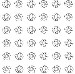 icon vector flower design, with various design shapes, with a hand drawn black outline style for summer and flower.