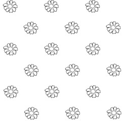 icon vector flower design, with various design shapes, with a hand drawn black outline style for summer and flower.