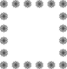 icon vector flower design, with various design shapes, with a hand drawn black outline style for summer and flower.