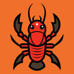 Solid color Yabby animal vector design