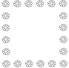 icon vector flower design, with various design shapes, with a hand drawn black outline style for summer and flower.