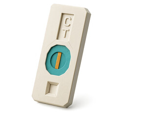 Origami paper rapid test kit icon with clean, modern look and transparent background. Generative AI