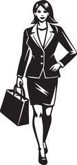 business woman walking pose silhouette vector, silhouette of a young woman full body