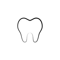dental logos in outline isolated on white background