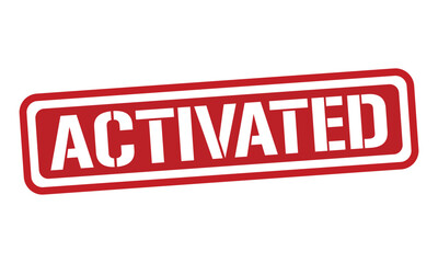 Fototapeta premium ACTIVATED red stamp text vector, rubber stamp