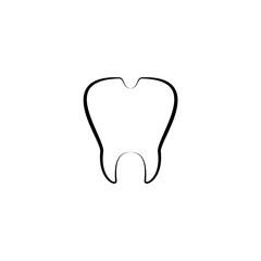 dental logos in outline isolated on white background