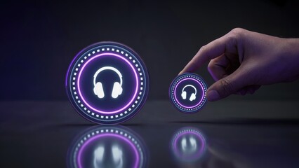 Elevate your sound with this modern headset icon for music, gaming, and immersive audio experiences