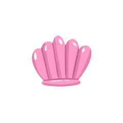 Pink shell isolated in white background