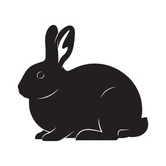 Obraz premium Cute domestic fluffy bunny isolated white background