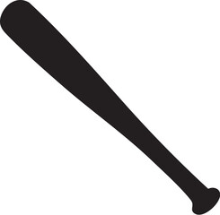 Baseball Bat Vector Silhouette